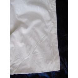 Gordijn (koren) blauw met witte voeriing ,extra lang( 320 c