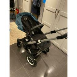 Zeer nette Bugaboo Buffalo kinderwagen Petrol Zwart
