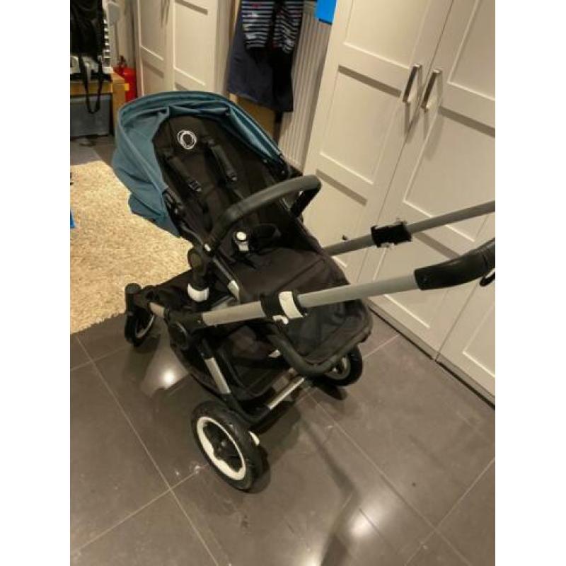 Zeer nette Bugaboo Buffalo kinderwagen Petrol Zwart
