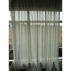 Licht grijze inbetween gordijn,160 cm breed en 250 cm lang