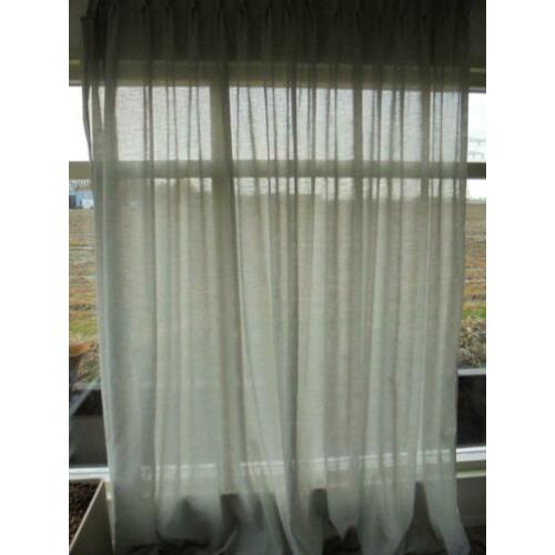 Licht grijze inbetween gordijn,160 cm breed en 250 cm lang