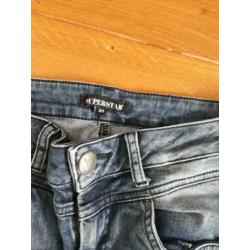 blauwe skinny jeans spijkerbroek mt S SUPERSTAR 36 zgan