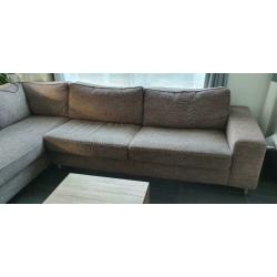 Hoekbank licht bruin / taupe