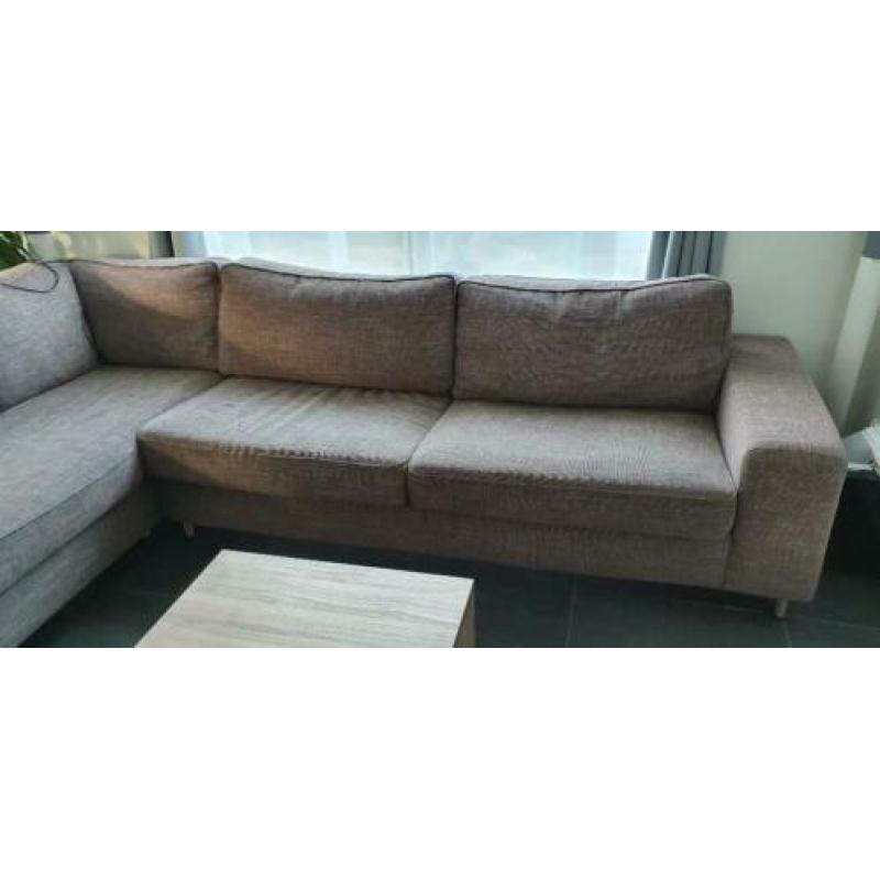 Hoekbank licht bruin / taupe