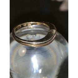 R&C ring 14 karaats goud met diamant 0,03ct