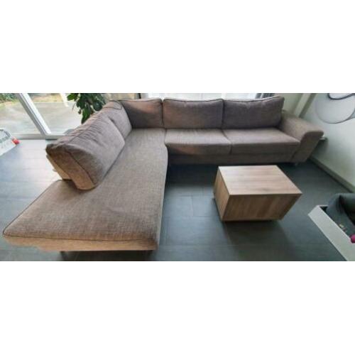 Hoekbank licht bruin / taupe