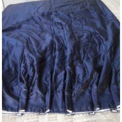 Gordijn (koren) blauw met witte voeriing ,extra lang( 320 c