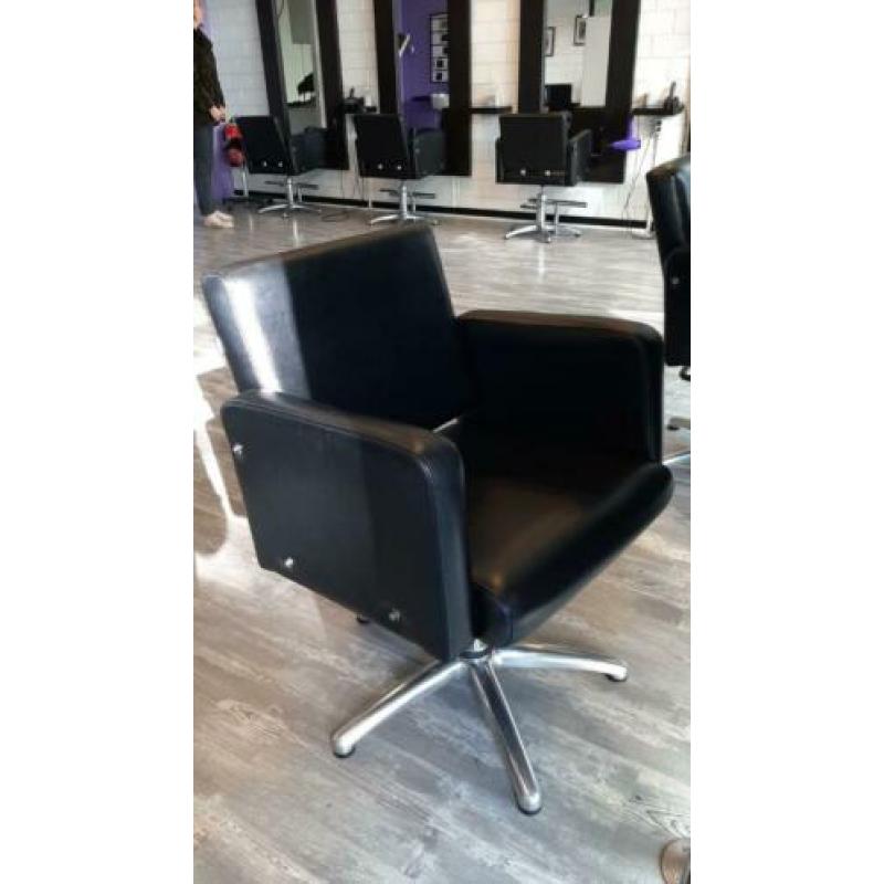 Mooie kappersstoelen (pompstoelen, 4 stuks)