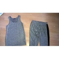 So Allure 2-dlg.set (top+broek!) grey mel.lurex mt.38 ZGAN!