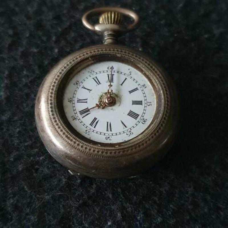 Zilveren zakhorloge - Guivre Zwitserland - lopend