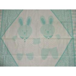 quilt panel groen met hazen 5,00