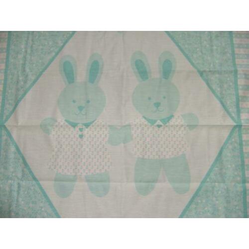 quilt panel groen met hazen 5,00