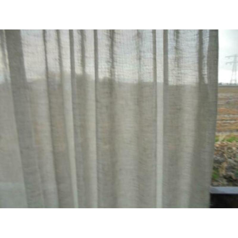Licht grijze inbetween gordijn,160 cm breed en 250 cm lang