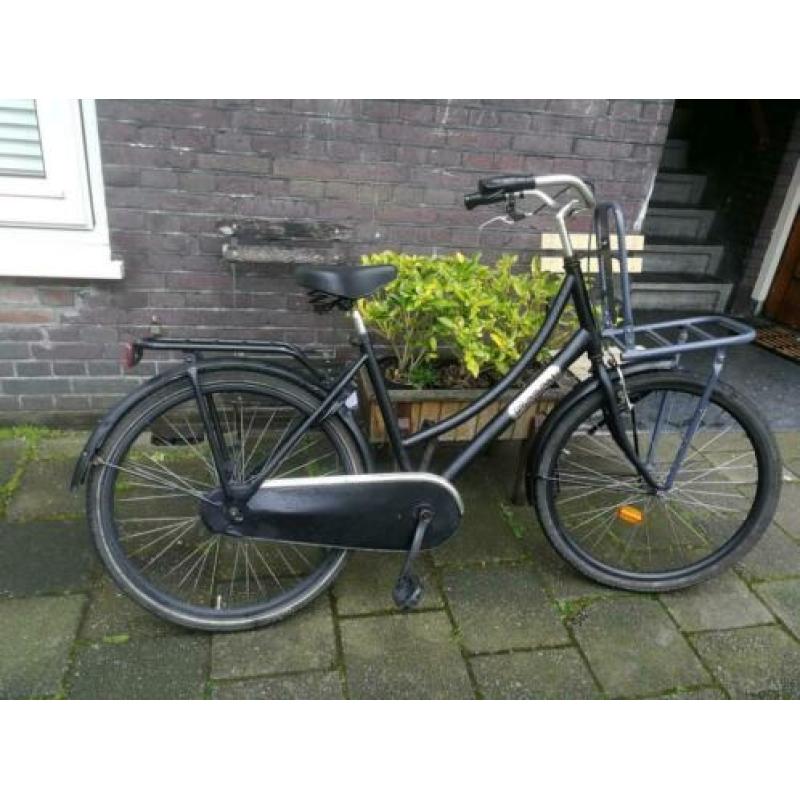 Popal Daily Duty meisjes Omafiets met slot, voordrager, bel