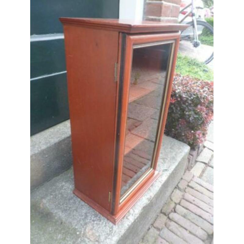 MINIATUURKASTJE vitrinekastje wandkast hangkastje hout glas