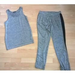 So Allure 2-dlg.set (top+broek!) grey mel.lurex mt.38 ZGAN!