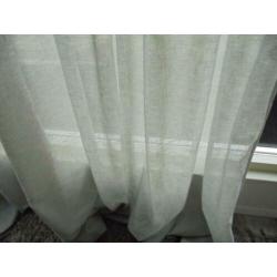 Licht grijze inbetween gordijn,160 cm breed en 250 cm lang