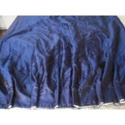 Gordijn (koren) blauw met witte voeriing ,extra lang( 320 c
