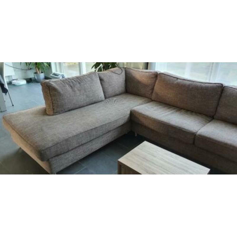 Hoekbank licht bruin / taupe