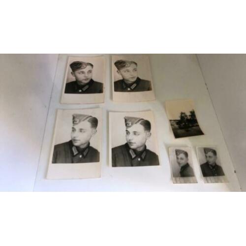 Lot van 6 portret foto’s van dezelfde nazi Duitse militair