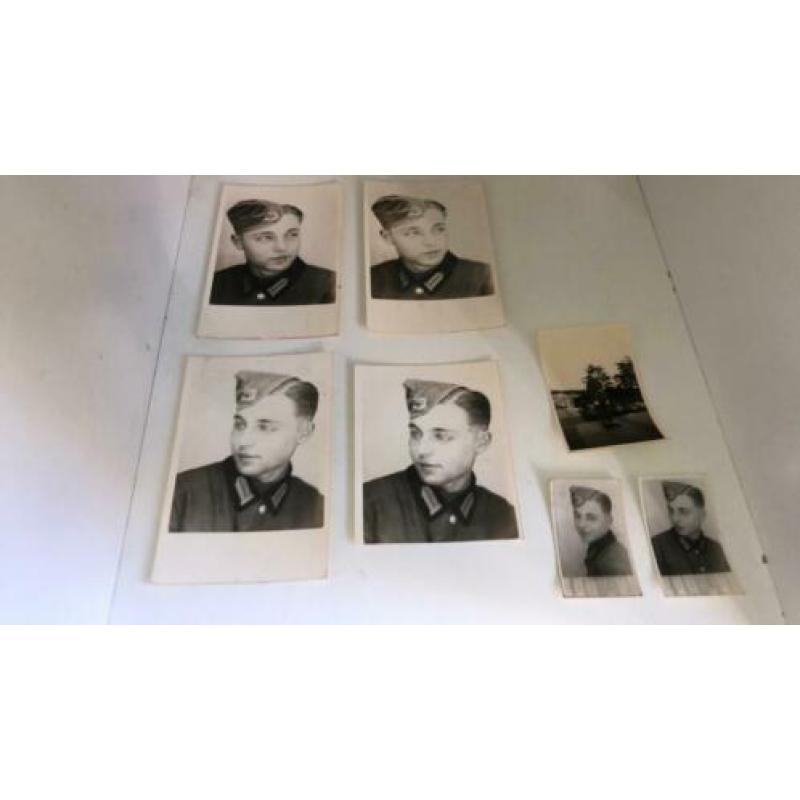 Lot van 6 portret foto’s van dezelfde nazi Duitse militair
