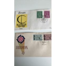 België, Europazegels 1964/ 1968. 8 enveloppen