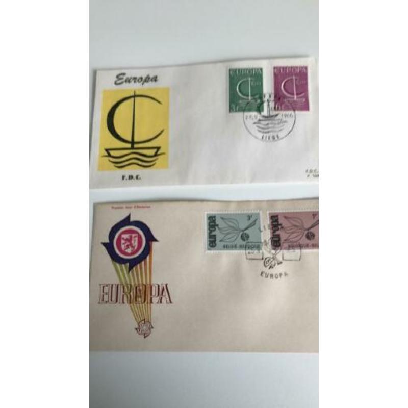 België, Europazegels 1964/ 1968. 8 enveloppen
