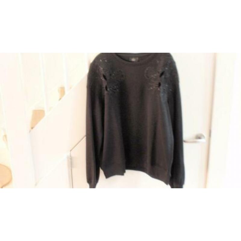 NIEUW! Dames sweater zwart only mt XL katoen lange mouw