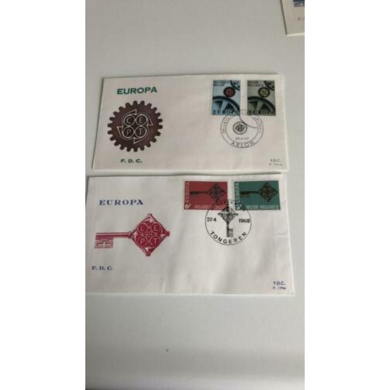 België, Europazegels 1964/ 1968. 8 enveloppen