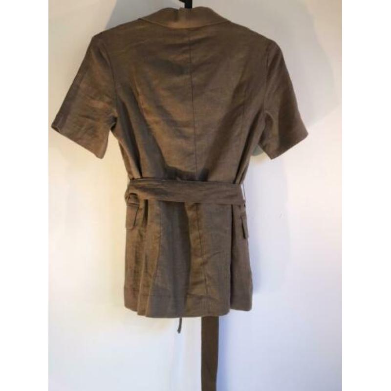 Linnen (eco naturel look) top XS Bershka. Nieuw m kaartje