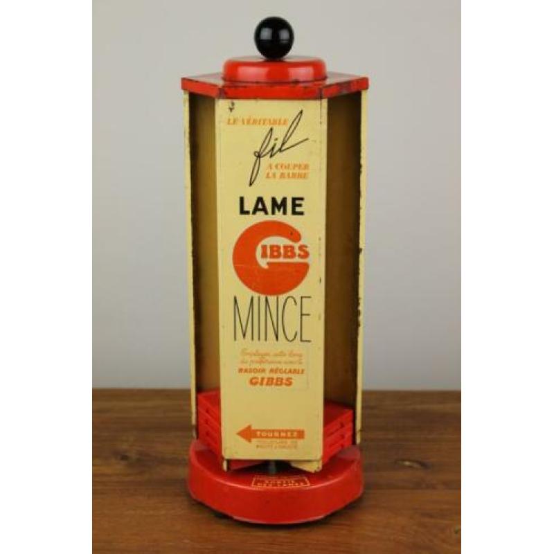 1950s Reclame Display "GIBBS" scheermesjes