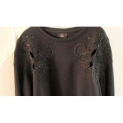 NIEUW! Dames sweater zwart only mt XL katoen lange mouw