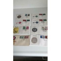 België, Europazegels 1964/ 1968. 8 enveloppen