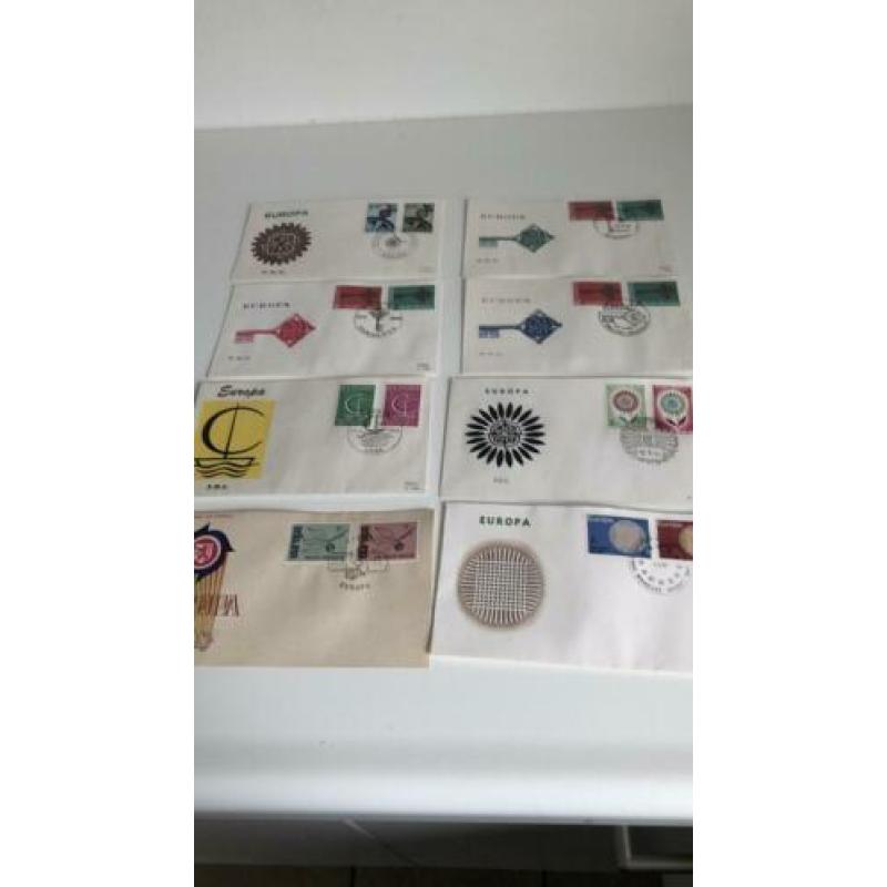 België, Europazegels 1964/ 1968. 8 enveloppen