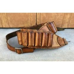 Vintage lederen jachtpatronen riem patroon gordel