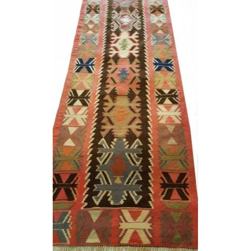 Handgeweven Loper kelim 330x101/kleed/Kilim/Perzisch tapijt