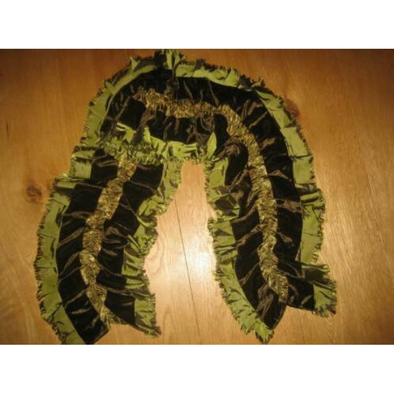 Groene fluwelige sjaal