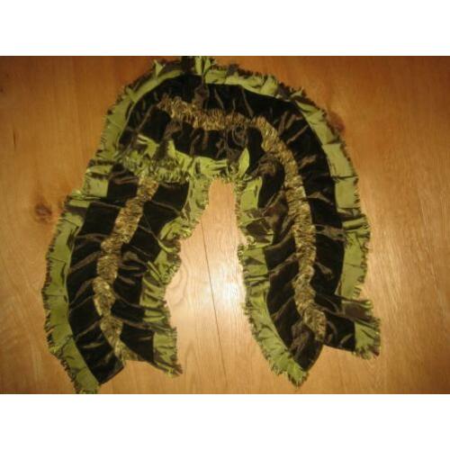 Groene fluwelige sjaal