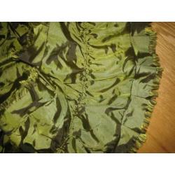 Groene fluwelige sjaal