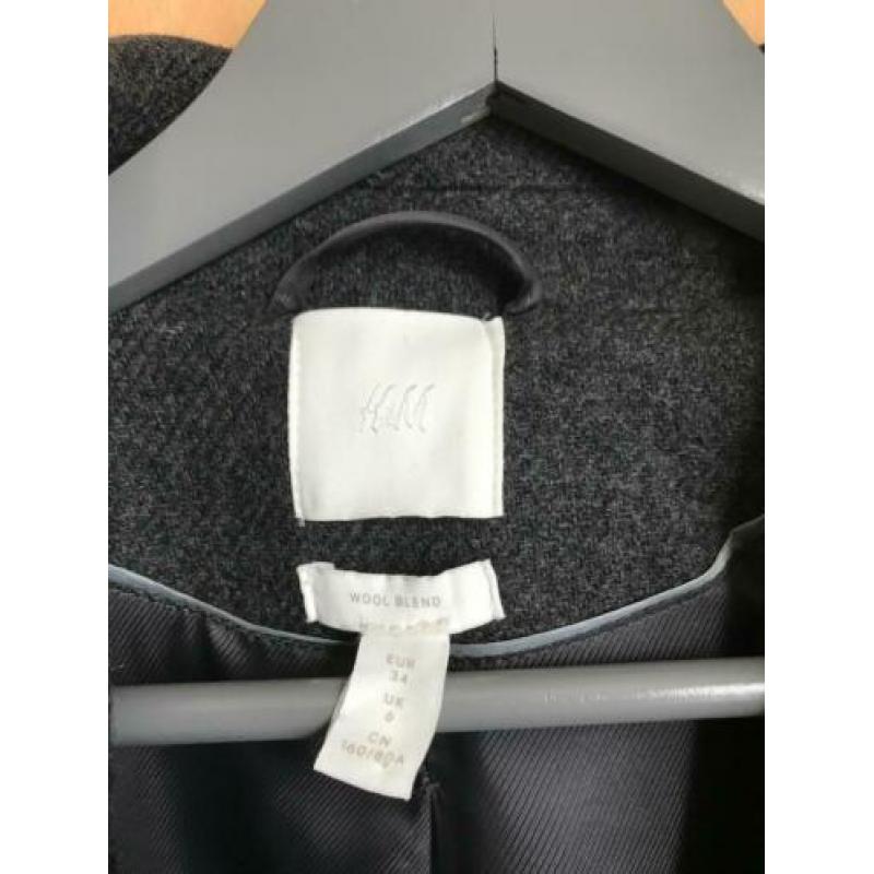 Mt 34 H&M jas grijs wol premium (36)