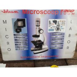 te koop visual microscoop 1200 zoom compleet in doos