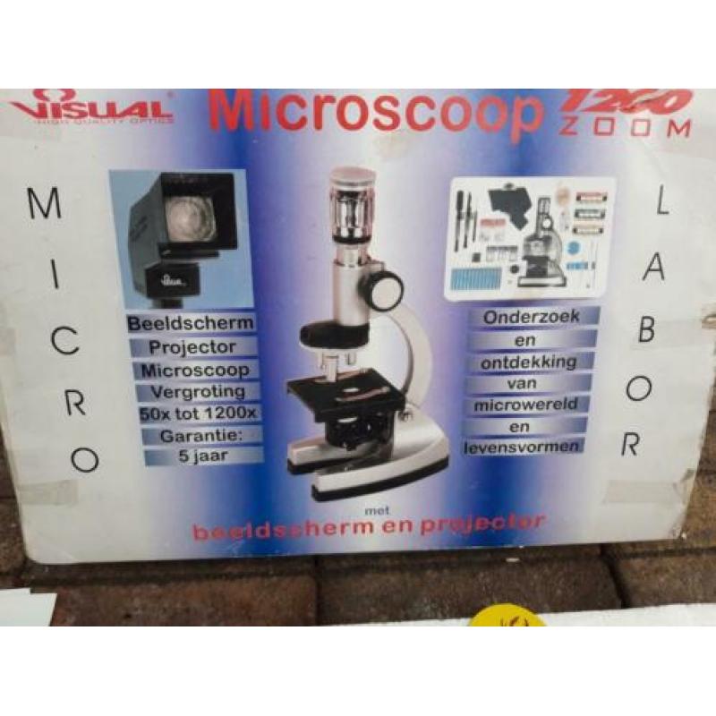 te koop visual microscoop 1200 zoom compleet in doos