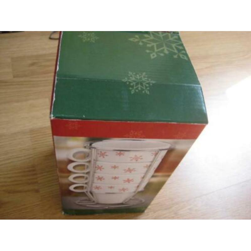 Compleet nieuwe Koffie Koppen Set (Incl. houder)