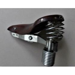 Lepper Primus Zadel Bruin Leer Oldtimer ( Groot Model )