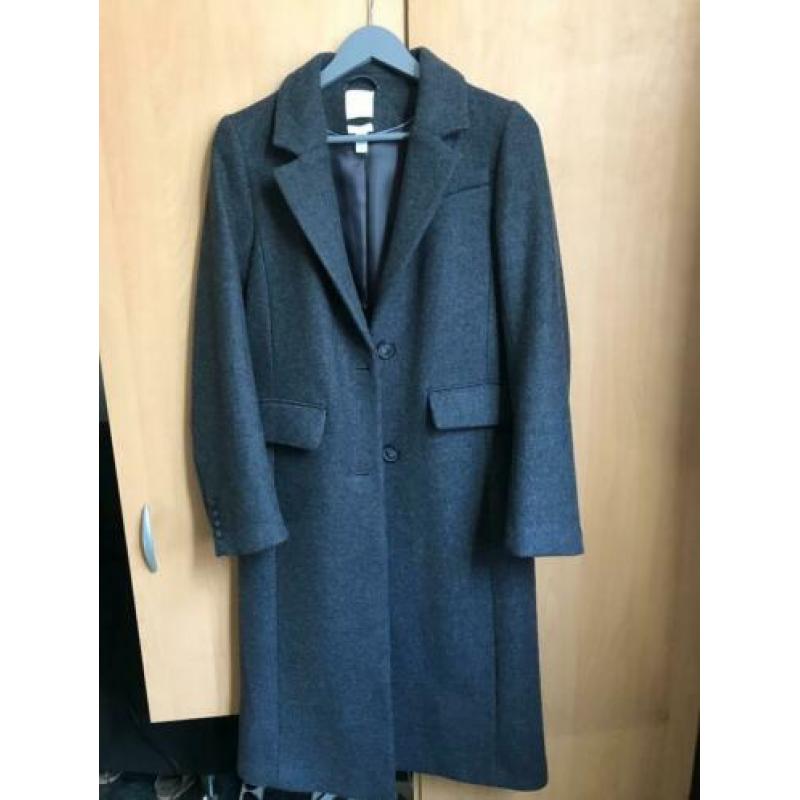 Mt 34 H&M jas grijs wol premium (36)