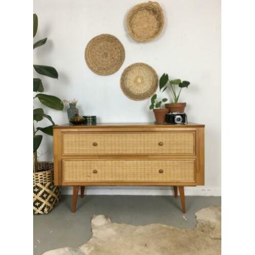 Vintage rotan sideboard - kast - cabinet