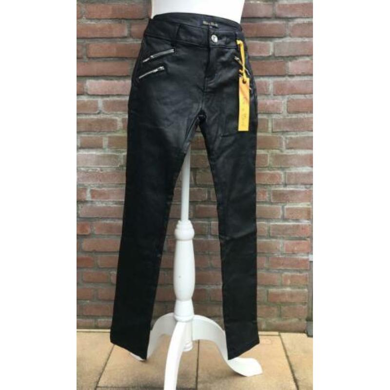 Be a diva zwart faux skinny leren broek mt. 176 34/XS nieuw