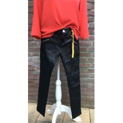 Be a diva zwart faux skinny leren broek mt. 176 34/XS nieuw