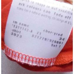 VANILIA basic red boatneck top maat 34 ZGAN
