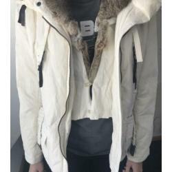 Gebroken witte winterjas Maat S